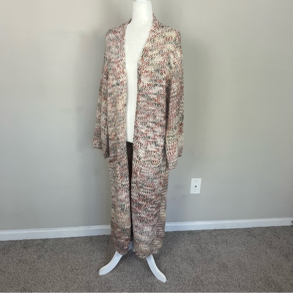 NWT BY ANTHROPOLOGIE SHINE KNIT OPEN FRONT LONG DUSTER CARDIGAN SWEATER ONE SIZE - Picture 13 of 16